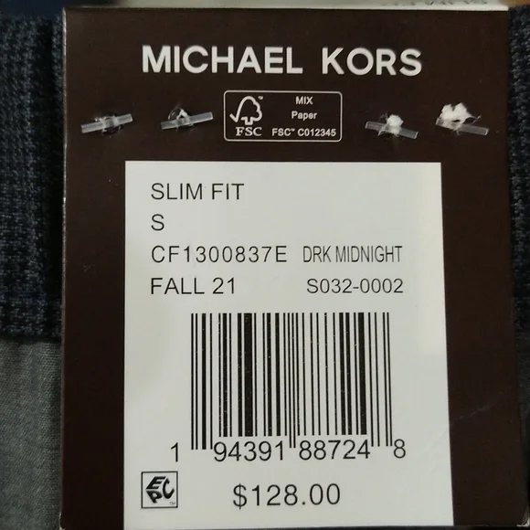 Michael Kors Slimfit Fall 21 Mini Checkered Pants